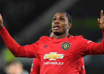 Odion Ighalo (25) of Manchester United celebrates after scoring a goal to make it 0-2 during the FA Cup match between Derby County and Manchester United at the Pride Park, Derby, England on 5th March 2020. (Photo by Jon Hobley/MI News/NurPhoto)